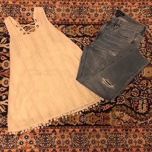 Freeway Sleeveless Top | Pom Pom and Back Details